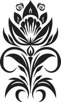 ancestral pétale impressions ethnique floral symbole culturel ornement décoratif ethnique floral vecteur