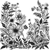 jardin sérénade Contexte logo icône botanique félicité vecteur floral emblème conception