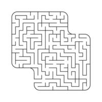 labyrinthe carré abstrait. jeu pour les enfants. casse-tête pour les enfants. énigme du labyrinthe. illustration vectorielle plane isolée sur fond blanc. vecteur