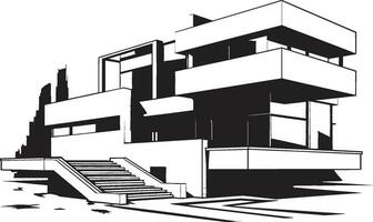 moderne logement marque architecture idée vecteur logo architectural éclat symbole maison conception vecteur icône