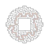 labyrinthe abstrait. jeu pour les enfants. casse-tête pour les enfants. énigme du labyrinthe. illustration vectorielle vecteur