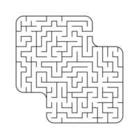 labyrinthe carré abstrait. jeu pour les enfants. casse-tête pour les enfants. énigme du labyrinthe. illustration vectorielle plane isolée sur fond blanc. vecteur