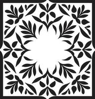 botanique symétrie géométrique tuile icône pétale grille noir emblème conception vecteur