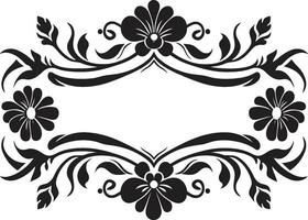 à motifs géométrie noir vecteur floral botanique symétrie géométrique tuile icône