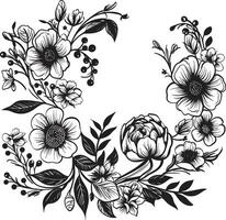 botanique élégance vecteur floral emblème conception serein jardin teintes floral Contexte logo