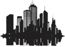 cityline multiétage impression Urbain vecteur logo conception Urbain hauteurs plan multiétage paysage urbain vecteur logo