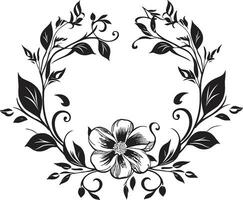 clair de lune jardin éthéré beauté capturé dans une gothique floral embrasse symétrique fleurit géométrique floral tuile logo vecteur