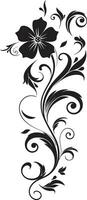 rêveur floral dessins iconique logo élément exquis fabriqués à la main fleurit vecteur logo conception