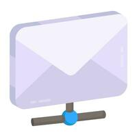 moderne conception icône de réseau courrier vecteur