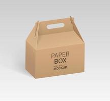 maquettes d'emballage de boîte de nourriture en papier vecteur