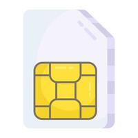 une icône de conception créative de sim mobile vecteur