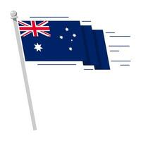 Australie drapeau dans plat style isolé sur blanc arrière-plan, vecteur illustration