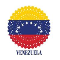 drapeau du venezuela avec un élégant concept d'ornement de médaille