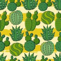 illustration vectorielle mignon. cactus, aloès, succulentes. éléments naturels décoratifs vecteur