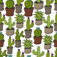 illustration vectorielle mignon. cactus, aloès, succulentes. éléments naturels décoratifs vecteur