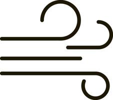 griffonnage main tiré vent vague icône esquisser logo contour vecteur illustration