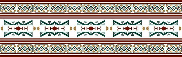 vecteur coloré originaire de américain sans couture modèle. interminable aztèque, Maya, inca ornement. dessin pour frontière et Cadre