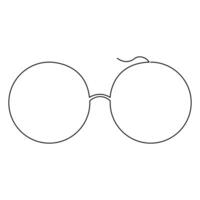 des lunettes de soleil contour vecteur illustration de de face vue lunettes continu Célibataire ligne art dessin