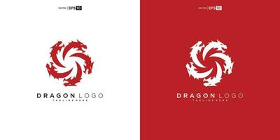 dragon silhouette logo conception. dragon vecteur illustration