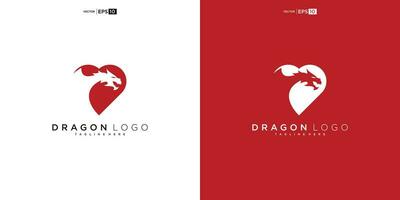 dragon silhouette logo conception. dragon vecteur illustration