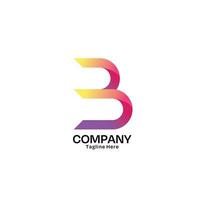 lettre b logo conception avec minimaliste style pour entreprise et affaires vecteur