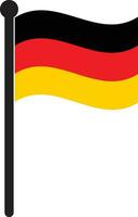 agitant Allemagne drapeau . nationale drapeau de Allemagne isolé sur blanc Contexte . vecteur illustration