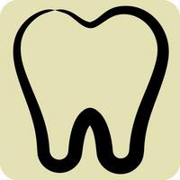 icône dentiste. en relation à dentaire symbole. main tiré style. Facile conception modifiable. Facile illustration vecteur