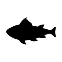 tropical poisson silhouette illustration sur isolé Contexte vecteur