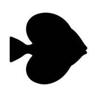 tropical poisson silhouette illustration sur isolé Contexte vecteur