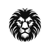 silhouette de une en colère Lion mascotte logo icône symbole vecteur illustration