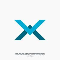 lettre X affaires logo conception modèle vecteur
