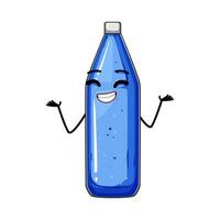 boisson un soda bouteille personnage dessin animé vecteur illustration