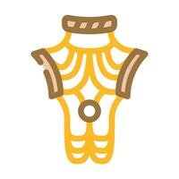 corps chaîne bijoux Couleur icône vecteur illustration