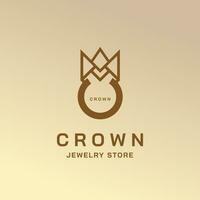couronne bijoux prime logo marque vecteur