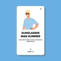 costume des lunettes de soleil homme été vecteur