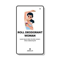 aisselle rouleau déodorant femme vecteur