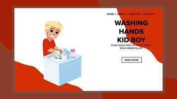 main la lessive mains enfant garçon vecteur