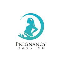 beauté Enceinte conception logo vecteur illustration idée concept