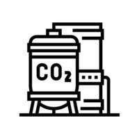 compression carbone ligne icône vecteur illustration