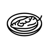 piments rellenos mexicain cuisine ligne icône vecteur illustration