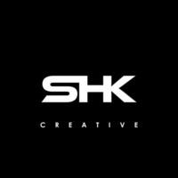 shk lettre initiale logo conception modèle vecteur illustration