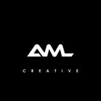 aml lettre initiale logo conception modèle vecteur illustration