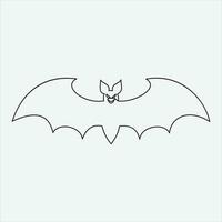 un ligne dessin chauve souris art vecteur illustration