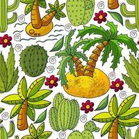 illustration vectorielle mignon. cactus, aloès, succulentes. éléments naturels décoratifs vecteur