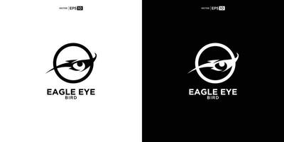 Aigle yeux oiseau faucon logo conception vecteur inspiration