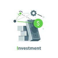 personnel finances, investissement des plans ensemble notion, enregistrer investissement. stratégie et revenir sur investissement vecteur