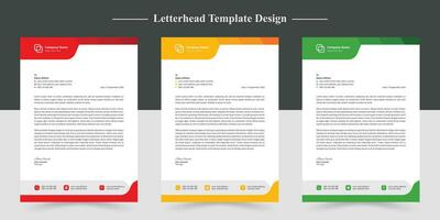 entreprise affaires en-tête de lettre conception modèle ensemble vecteur