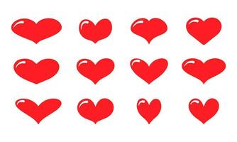rouge main tiré cœur avec éblouissement vecteur illustration. l'amour griffonnage pour la Saint-Valentin journée et l'amour décorations