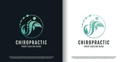 chiropratique logo conception vecteur avec Créatif unique concept prime vecteur