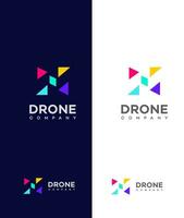 drone entreprise logo vecteur